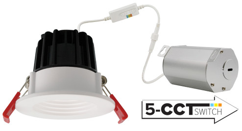 2'' LED Baffle Ic At 8W 550Lmn 120V 5Cct in All White (507|ERT214CT5W)