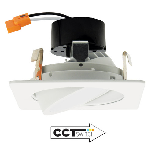 4''Sqr LED Gmbl Insrt 120Vdim 1000Lm 5Cct in All White (507|EL446HLCT5W)