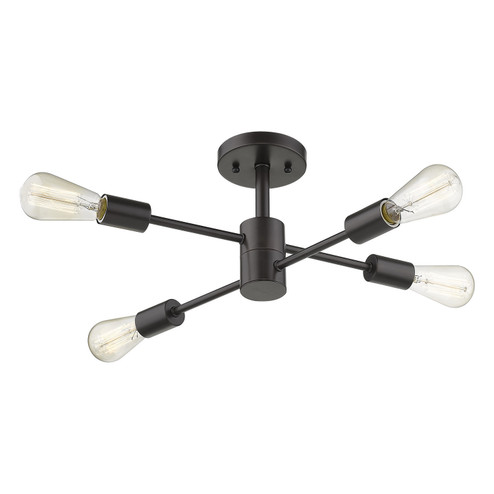 Willsboro Four Light Ceiling Mount in Bronze (217|203485A)