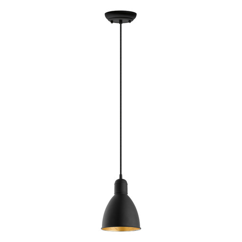 Priddy 2 One Light Pendant in Black/Gold (217|203443A)