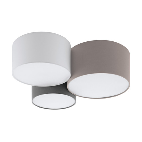 Pastore 1 Three Light Ceiling Mount in Taupe/White/Grey (217|203213A)