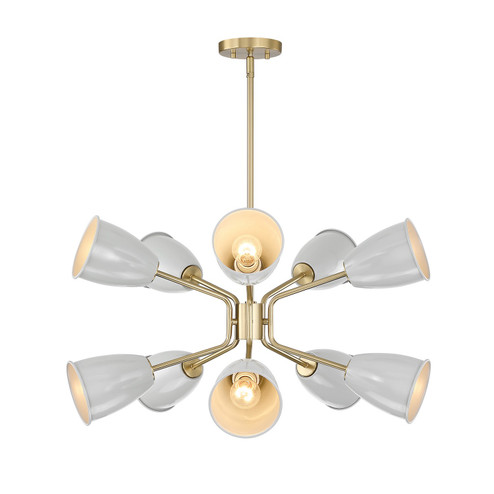 Biba Ten Light Chandelier in Brushed Gold (43|D287M-10CH-BG)