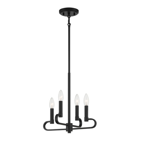 Summit Four Light Chandelier Convertible in Matte Black (43|D269C-4CH-MB)