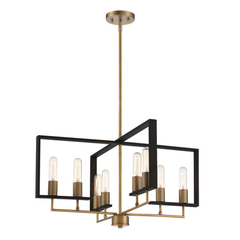 Chicago PM Eight Light Chandelier in Old Satin Brass (43|D233M-8CH-OSB)