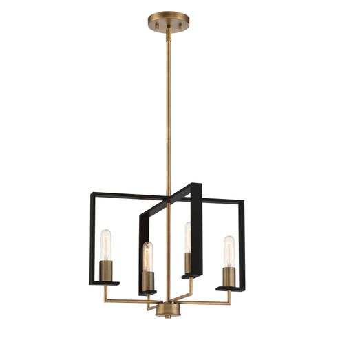 Chicago PM Four Light Chandelier in Old Satin Brass (43|D233M-4CH-OSB)