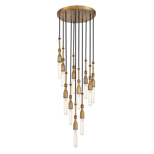 Louise 11 Light Chandelier in Old Satin Brass (43|D231M-11CH-OSB)