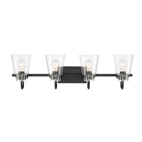 Inwood Four Light Vanity in Matte Black (43|D214M-4B-MB)