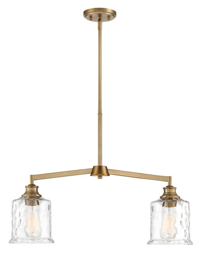 Drake Two Light Island Pendant in Brushed Gold (43|96338-BG)