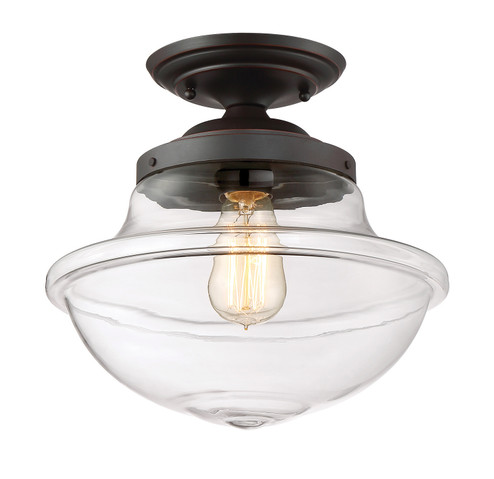 Foundry One Light Semi-Flushmount in Satin Bronze (43|90211-SB)