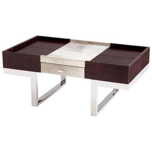 Coffee Table in Stainless Steel And Brown (208|09754)