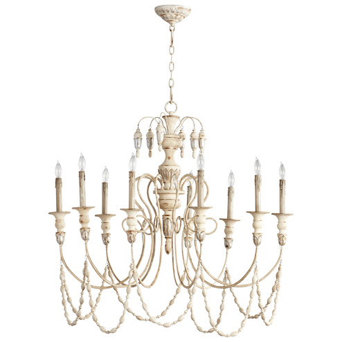 Florine Nine Light Chandelier in Persian White And Mystic Silver (208|05784)