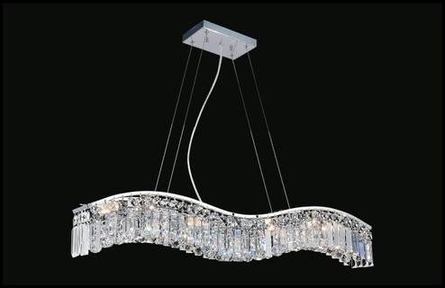 Glamorous Seven Light Chandelier in Chrome (401|8004P44C-A ( Clear ))