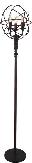 Arza Three Light Floor Lamp in Brown (401|5464F14DB-3)