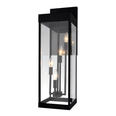 Windsor Four Light Outdoor Wall Mount in Black (401|1695W8-4-101)