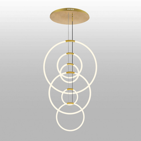 Hoops LED Chandelier in Satin Gold (401|1273P35-6-602-R)