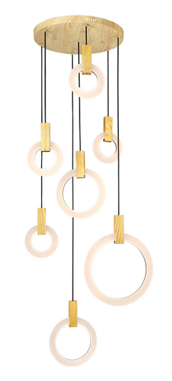 Anello LED Pendant in White Oak (401|1214P28-7-236)