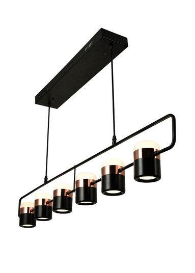 Moxie LED Pool Table Light in Black (401|1147P45-6-101)