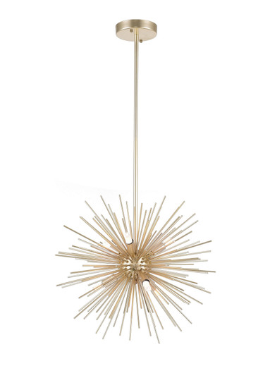 Savannah Six Light Chandelier in Gold Leaf (401|1034P16-6-620)