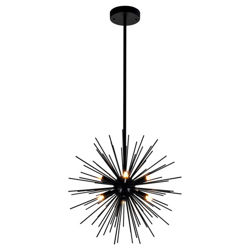 Savannah Six Light Chandelier in Black (401|1034P16-6-101)