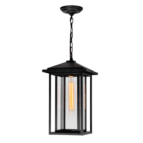 Crawford One Light Outdoor Hanging Lantern in Black (401|0417P9-1-101)