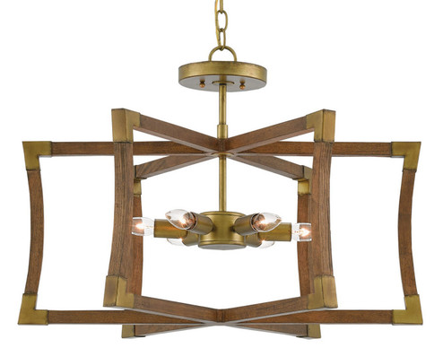 Bastian Six Light Lantern in Chestnut/Brass (142|9000-0221)