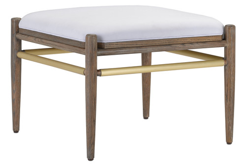 Visby Ottoman in Light Pepper/Brushed Brass (142|7000-0281)