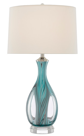 Eudoxia One Light Table Lamp in Blue/Clear/Polished Nickel (142|6000-0520)