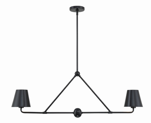 Xavier Two Light Chandelier in Matte Black (60|XAV-B9302-MK)