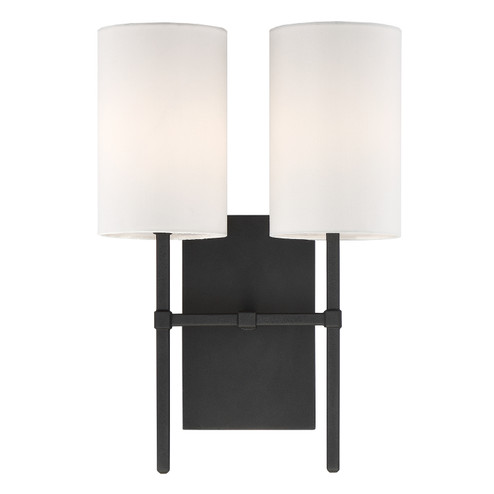 Veronica Two Light Wall Sconce in Black Forged (60|VER-242-BF)