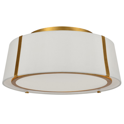 Fulton Three Light Semi Flush Mount in Antique Gold (60|FUL-905-GA)