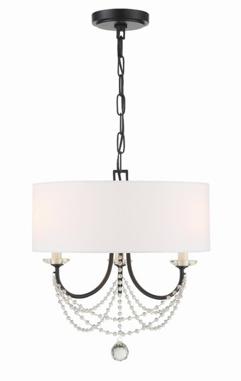 Delilah Three Light Mini Chandelier in Matte Black (60|DEL-90803-MK)