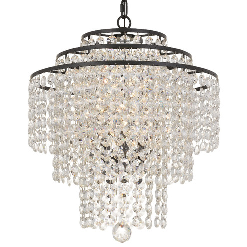 Arielle Four Light Chandelier in Dark Bronze (60|ARI-304-DB-CL-MWP)