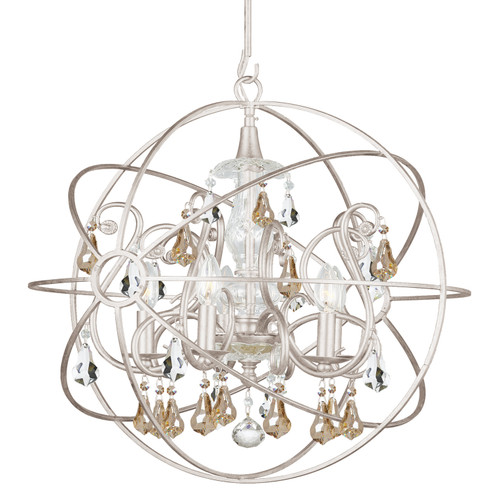 Solaris Five Light Chandelier in Olde Silver (60|9026-OS-GS-MWP)