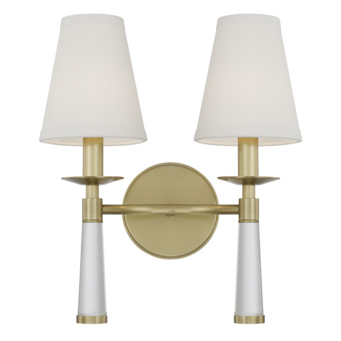 Baxter Two Light Wall Sconce in Aged Brass (60|8862-AG)