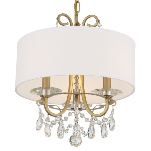 Othello Three Light Chandelier in Vibrant Gold (60|6623-VG-CL-S)