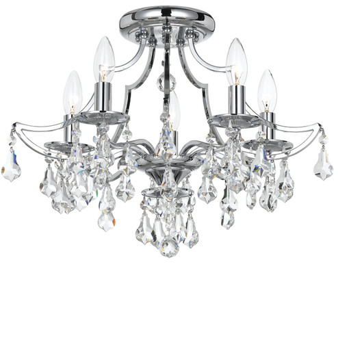 Cedar Five Light Semi Flush Mount in Polished Chrome (60|5930-CH-CL-MWP)