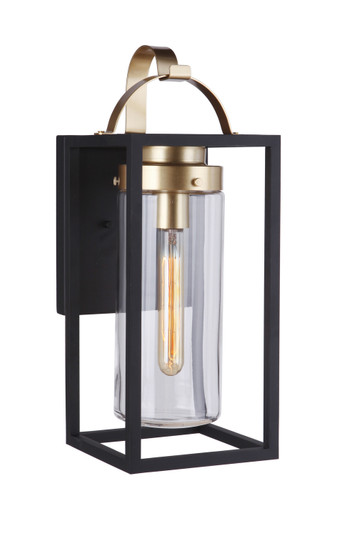 Neo One Light Outdoor Wall Mount in Midnight / Satin Brass (46|ZA4824-MNSB)