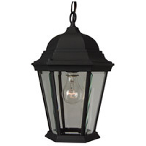 Straight Glass Cast One Light Pendant in Textured Black (46|Z251-TB)