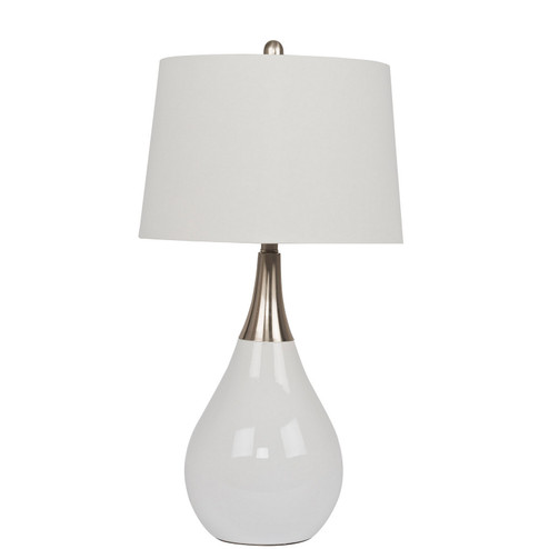 Table Lamp One Light Table Lamp in Gloss White/Brushed Polished Nickel (46|86221)