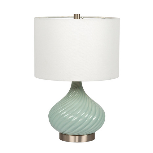 Table Lamp One Light Table Lamp in Chalk Blue Brushed Polished Nickel (46|86214)