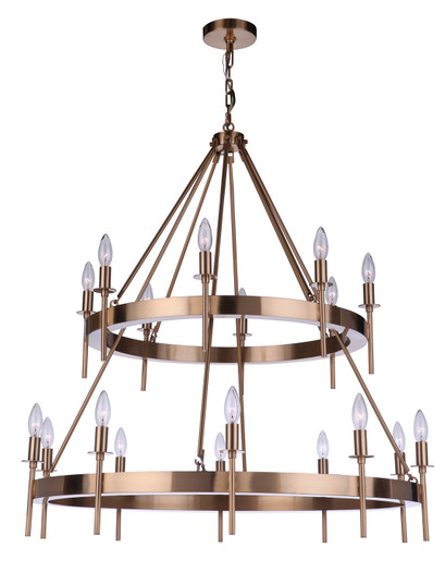 Larrson 18 Light Chandelier in Satin Brass (46|54318-SB)