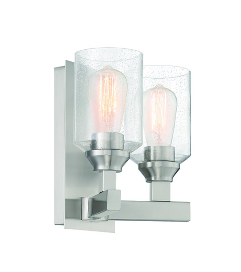 Chicago Two Light Wall Sconce in Brushed Polished Nickel (46|53162-BNK)