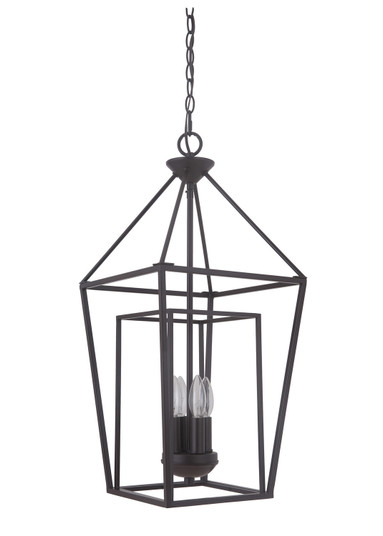 Hudson Four Light Foyer Pendant in Oiled Bronze (46|45834-OB)