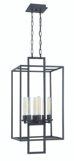 Cubic Six Light Foyer Pendant in Aged Bronze Brushed (46|41536-ABZ)