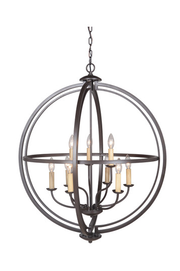 Berkeley Nine Light Foyer Pendant in Espresso (46|40139-ESP)