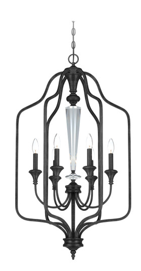 Boulevard Six Light Foyer Chandelier in Mocha Bronze/Silver (46|26736-MBS)