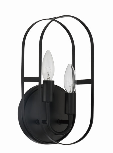 Mindful Two Light Wall Sconce in Flat Black (46|12806FB2)