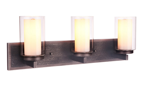 Texture Three Light Vanity in Natural Iron/Vintage Iron (46|11624NIVNI3)