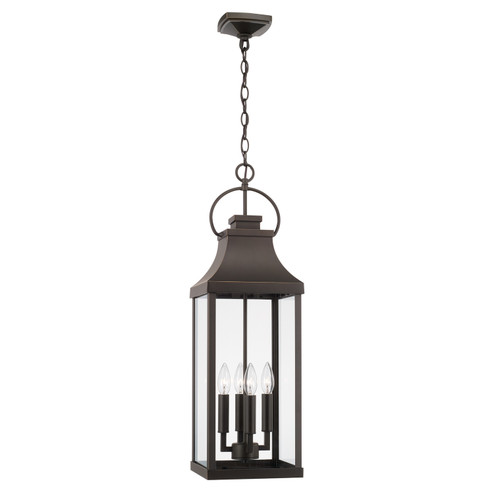 Bradford Four Light Outdoor Hanging Lantern in Oiled Bronze (65|946442OZ)