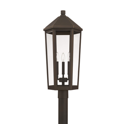 Ellsworth Three Light Outdoor Post Lantern in Oiled Bronze (65|926934OZ)